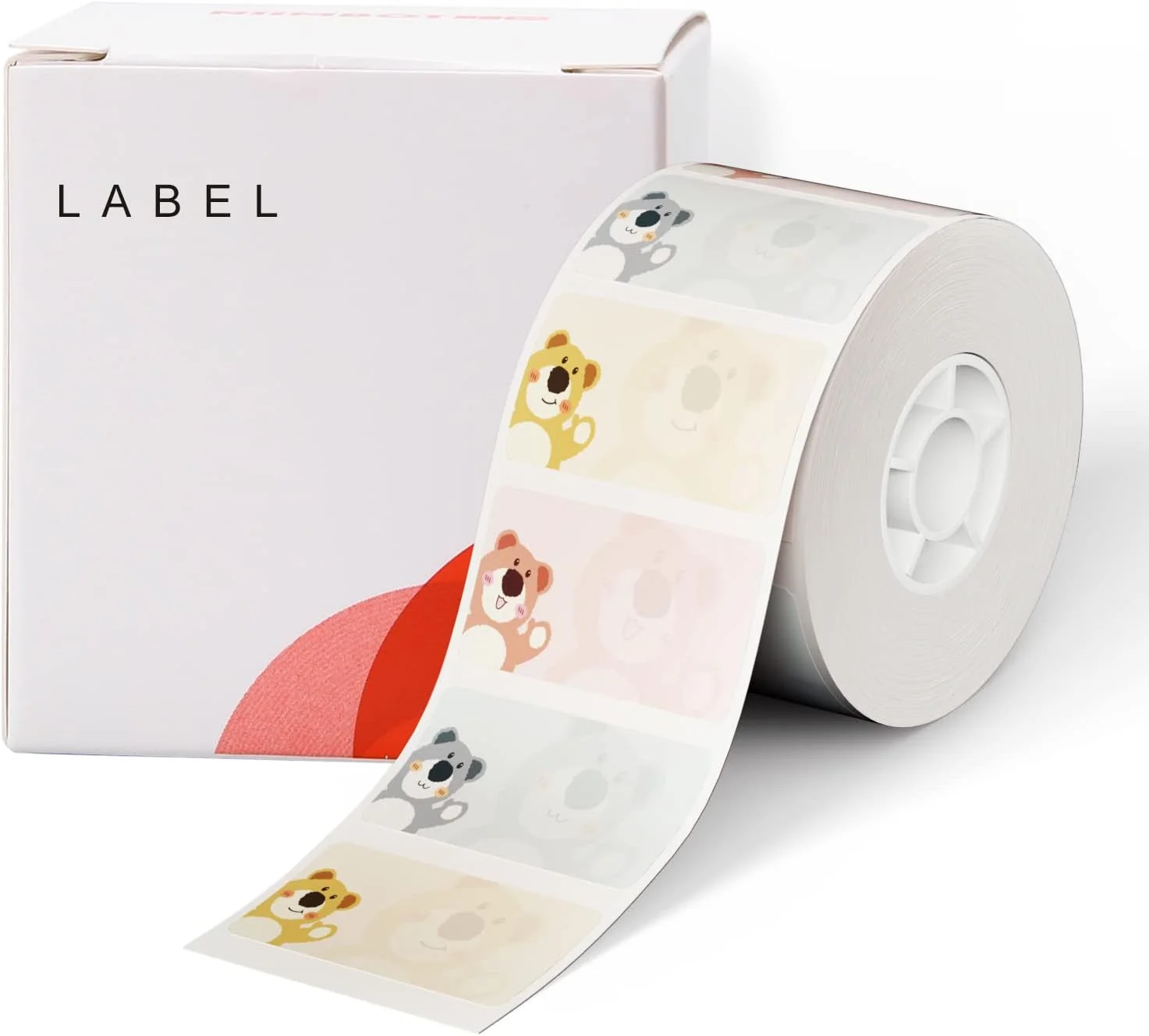 NiiMBOT B21 B1 รอบสติกเกอร์โปร่งใสสีขาวกาวกระดาษความร้อนกันน้ําสําหรับ B31 B3S Mini แบบพกพา Label Maker