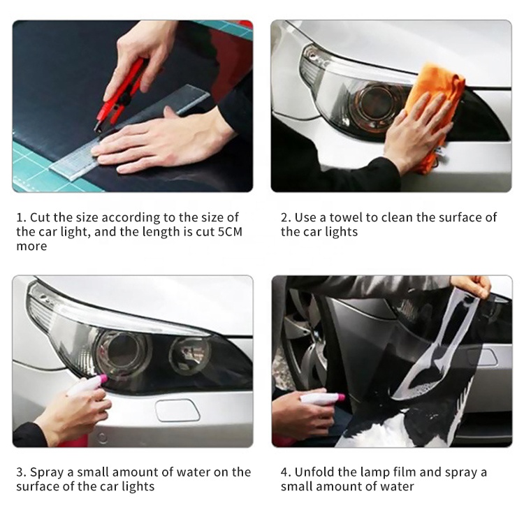 PVC Auto Scheinwerfer Lampe Film Nebel Lampe Aufkleber Auto Scheinwerfer Tailing Moulding Folie Selbst-Kleber Auto Zubehör