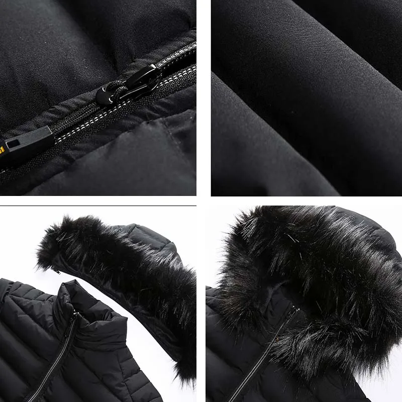 Parka gruesa de algodón con capucha para hombre, chaquetas de alta calidad con capucha para mantener el calor, a prueba de viento, sombrero desmontable, invierno, novedad