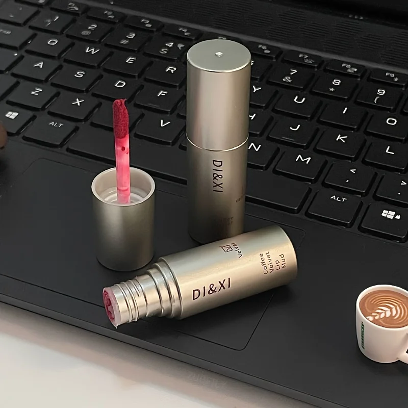 Brillo de labios de terciopelo mate marrón oscuro, tinte de labios marrón Nude, maquillaje de barro, lápiz labial líquido impermeable, café Latte, esmalte de labios cosméticos