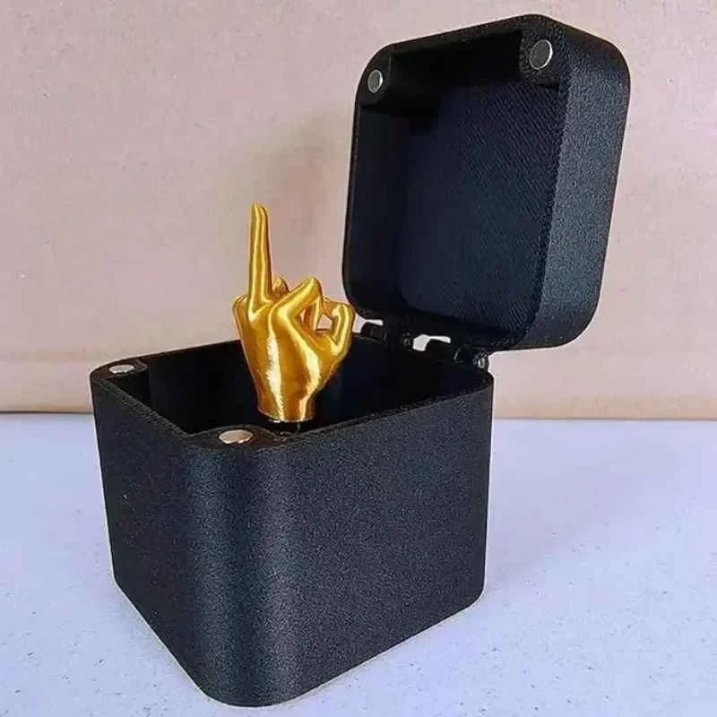Out of the box pop-up นิ้วกลางของขวัญกล่อง Creative Desk Home Decor ของขวัญนิ้วกลางความแปลกใหม่คริสต์มาสตลก Prank ของขวัญ