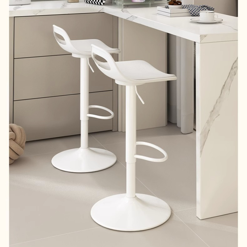 Adjustable Swivel Hydraulic Bar Stool Counter Stool Kitchen Bar Chair Backrest Padded Seat Commercial Home Island Pair Chaise