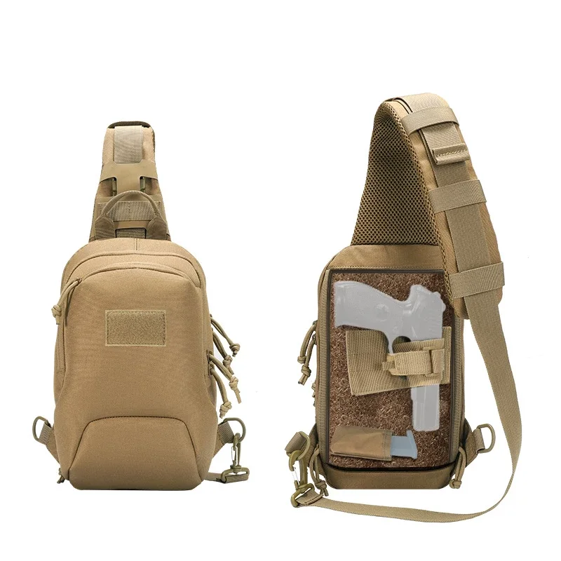 Militärische Taktische Molle Schulter Pistole Tasche Brust Taschen Pistole Holster Pistole Halter Fall Wasserdichte Sport Wandern Jagd Rucksack