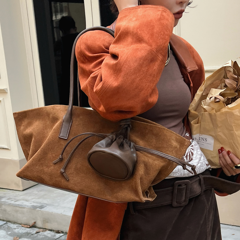 Motingsome большая замшевая сумка-тоут, женская сумка через плечо и кошельки, роскошные дизайнерские сумки, вместительная повседневная сумка-тоут, большая вместительность, новинка