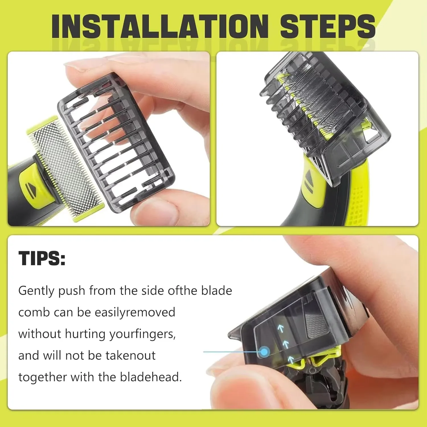 1/3/5/7/8 Pcs คู่มือหวี Guards สําหรับใบมีด QP2520 QP2515 QP2620 QP6510 QP6520 QP6530 Beard Trimmer เครื่องโกนหนวดเปลี่ยนชุด