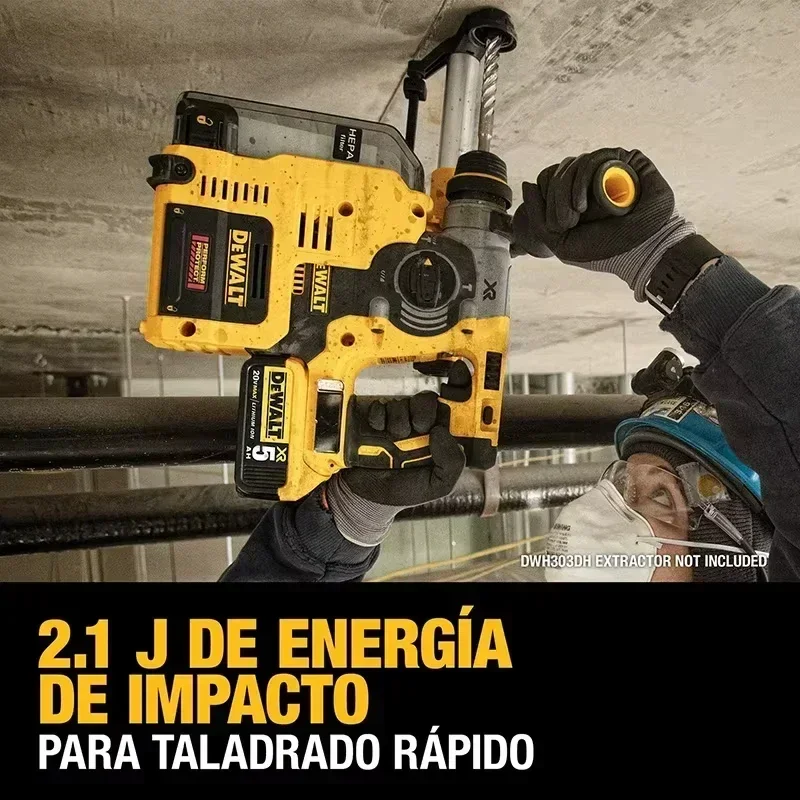 Dewalt-taladro rotativo recargable sin escobillas, inalámbrico, 2 modos, demolición con cable, astillado, rompedor de hormigón y Metal
