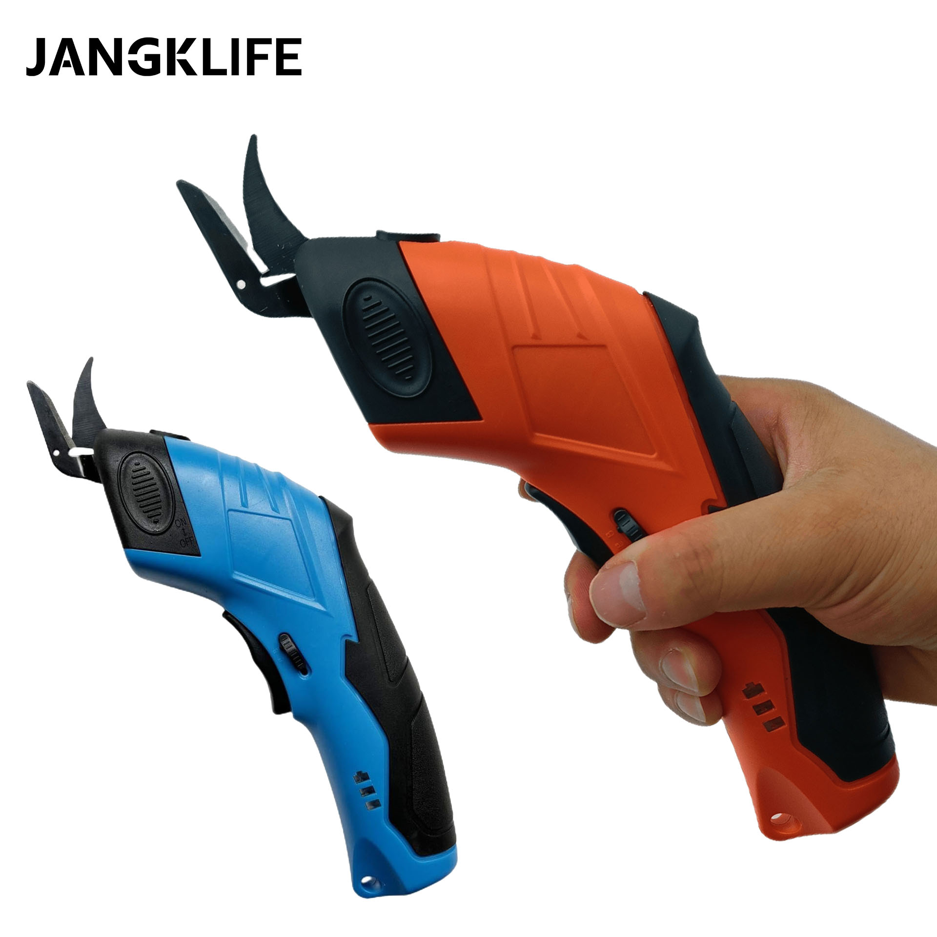 JANGKLIFE DIY Elektrische Schere Tuch Schneiden Leder Schneider Wolfram Hartmetall Klingen Tragbare Hand Werkzeuge Lithium-batterien