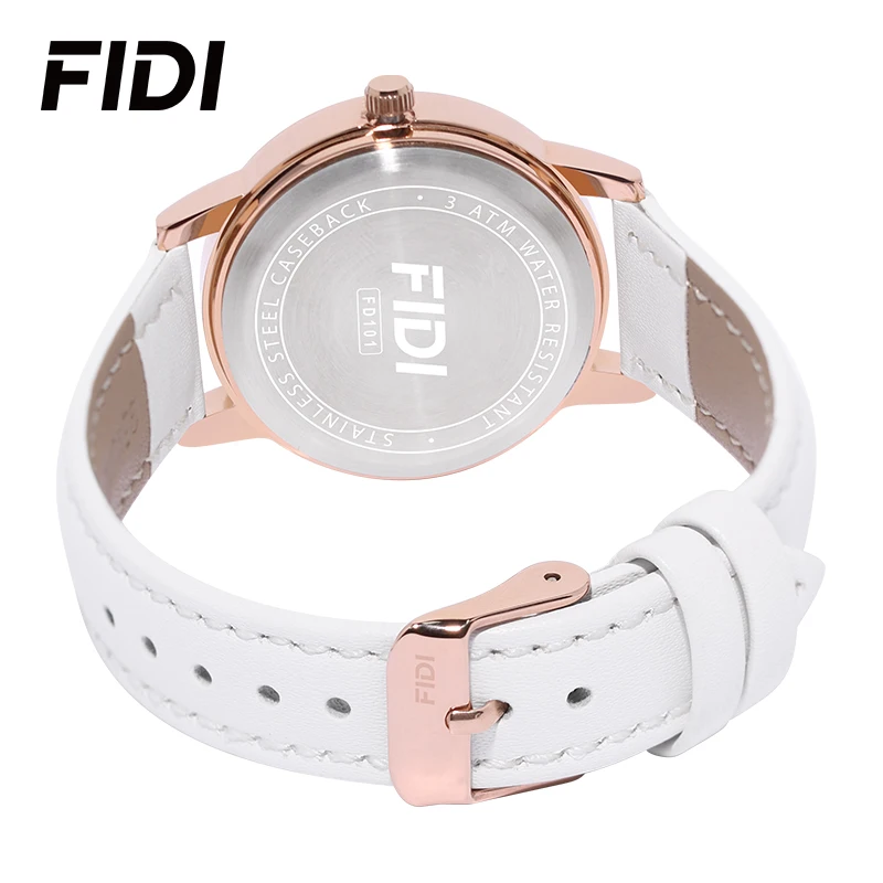 Fidi-男性と女性のための高級クォーツ時計,革,防水,スポーツ,デート,カップル,愛,シンプル,ファッション