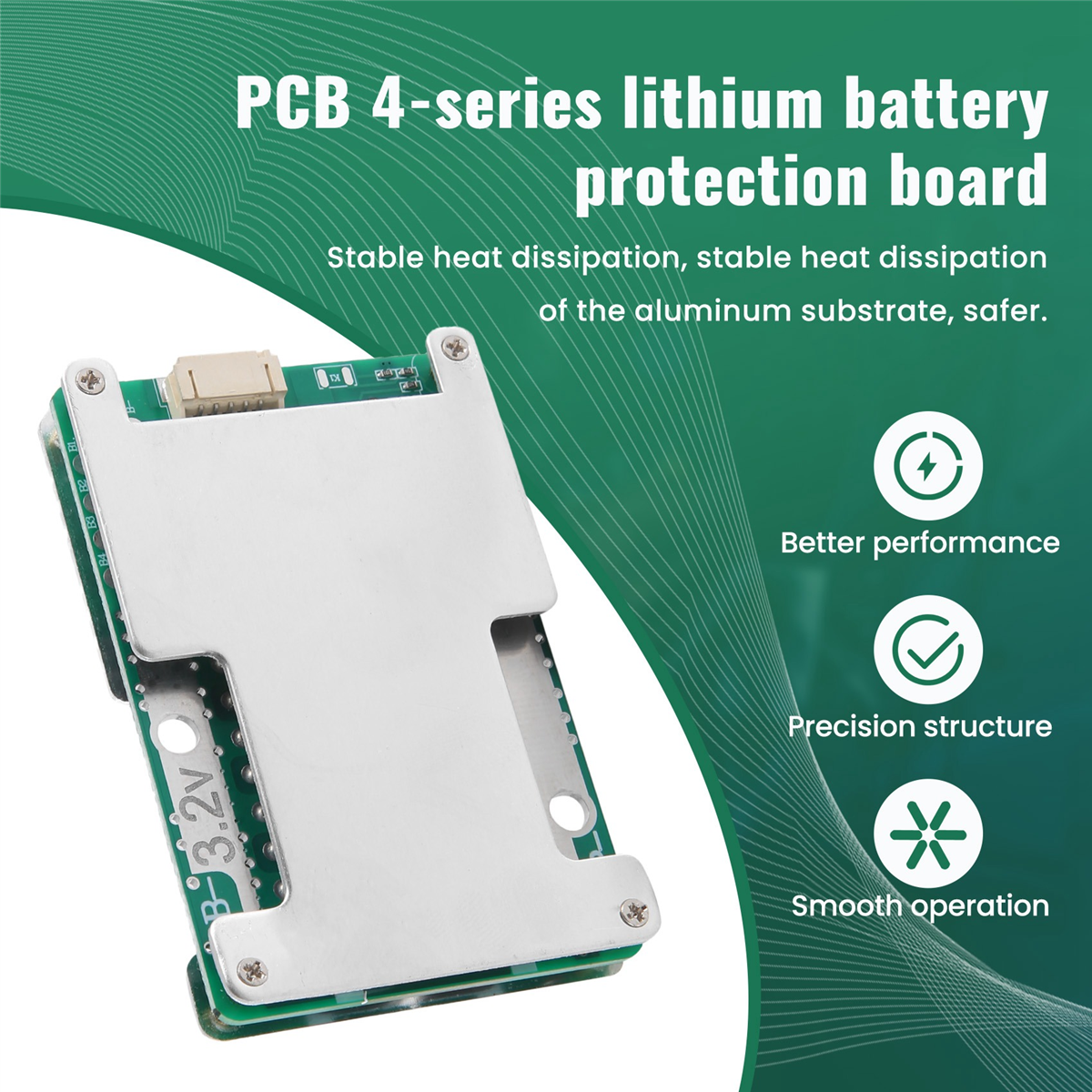 4S 12V 120A Protection Board 3.2V Li-Iron Lithium Battery Charger Protection Board with Power Battery Balance Board