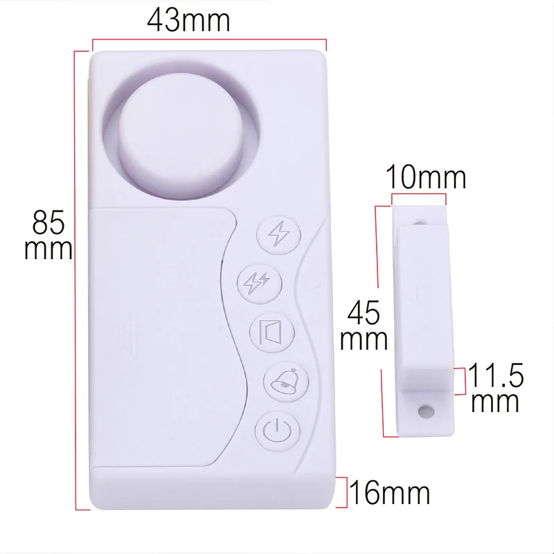 Bezprzewodowy alarm antywłamaniowy do okien drzwi z czujnikiem magnetycznym Alarm 108 dB Czujniki otwarcia drzwi o dużej głośności Urządzenie zabezpieczające w domu