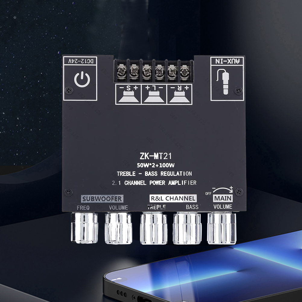 ZK-MT21 Subwoofer Digitale eindversterkerkaart 2.1 Kanaals stereoversterkermodule