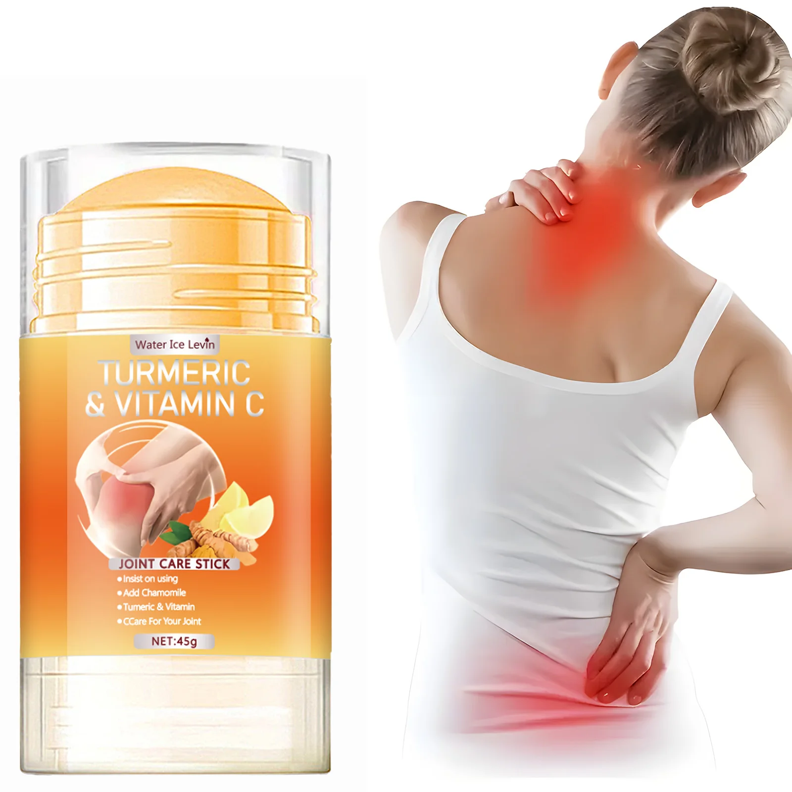 Barra articular de vitamina C de cúrcuma – Hidratante calmante hipoalergênico com mel natural, glicerina e vitamina C para todos os tipos de pele