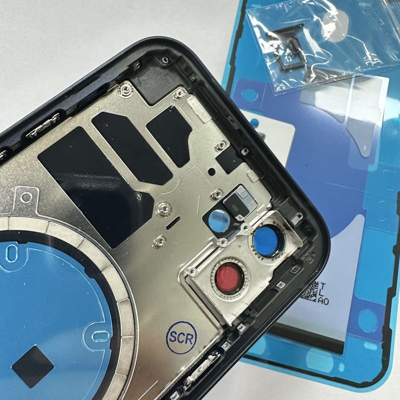 Back Housing Cover For iPhone 12 Back Battery Door Rear Glass with Middle Frame SIM Tray Side Key Replacement CE Parts