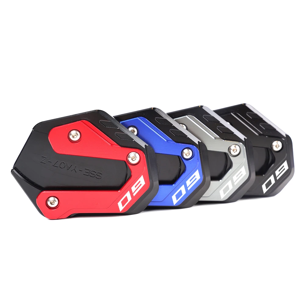 Para yamaha mt07 mt09 mt 07 09 mt09 sp fz07 fz09 2015-2023 2024 motocicleta kickstand pé placa de extensão suporte lateral almofada ampliadora