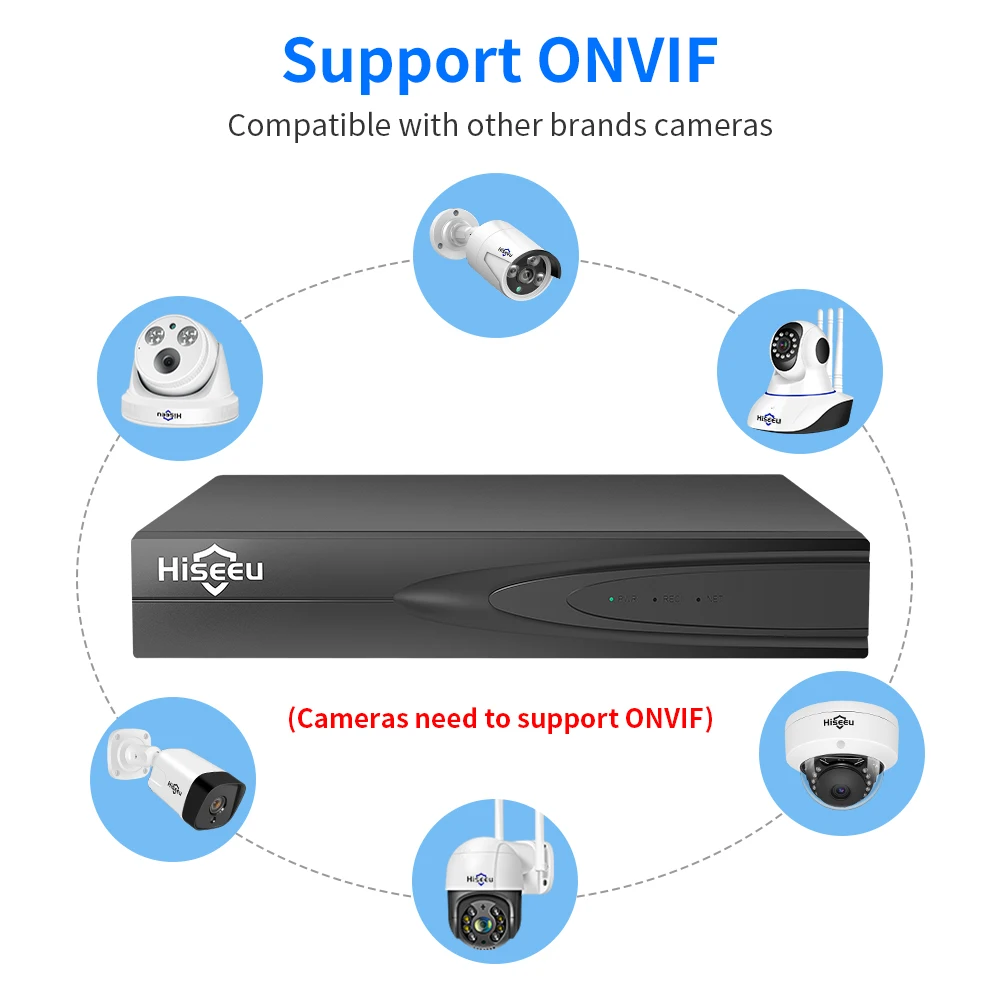 Камера Hiseeu H.265 + IP CCTV, магнитофон, 8 каналов 16 каналов 32 канала 4K 8 МП 5 Мп 4 МП