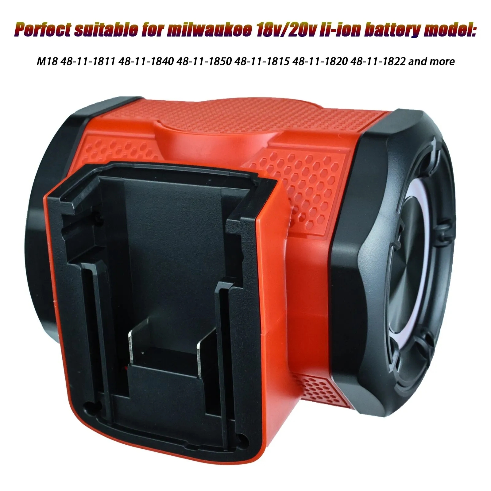 Portable Bluetooth Speaker Stero Player Cordless Loudspeaker Amplifier for Milwaukee 18V Li-ion Battery With USB Party Outdoor