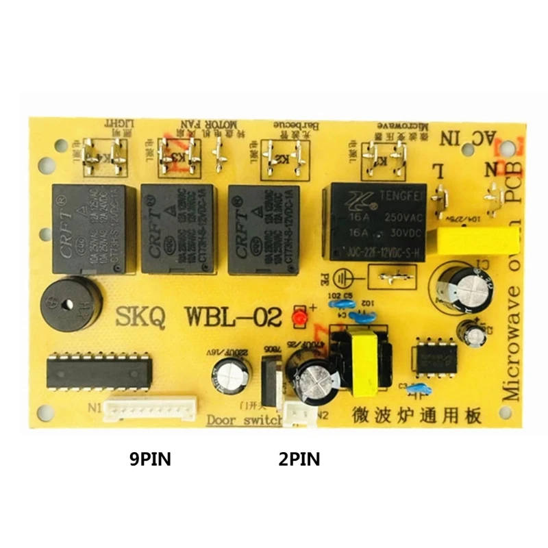 Placa base Universal para horno de microondas, placa de reparación de circuito modificado, accesorios de repuesto de botón ultrafino