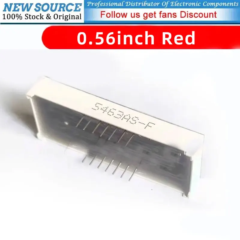 5pcs 0.56 Inch 4-bit Clock Tube 5463 Cathode Anode High-light 14-Pin Red Blue LED DIY Electronic Time 7-Segment Display Tube