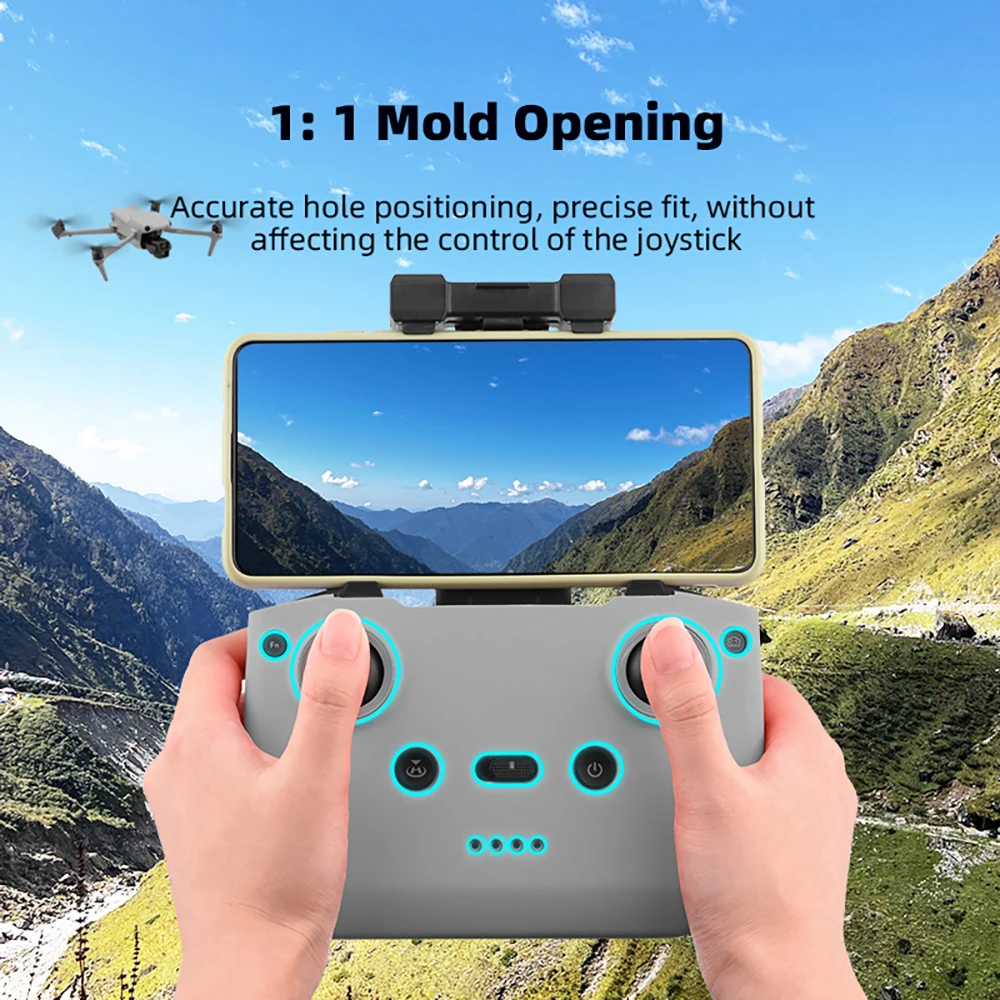 BRDRC Funda de silicona para DJI Neo/Flip/Mini 4 Pro/4K/Mavic 3/Mini 3/Mini 2 Drone RC-N1/N2/N3 accesorios de cubierta protectora