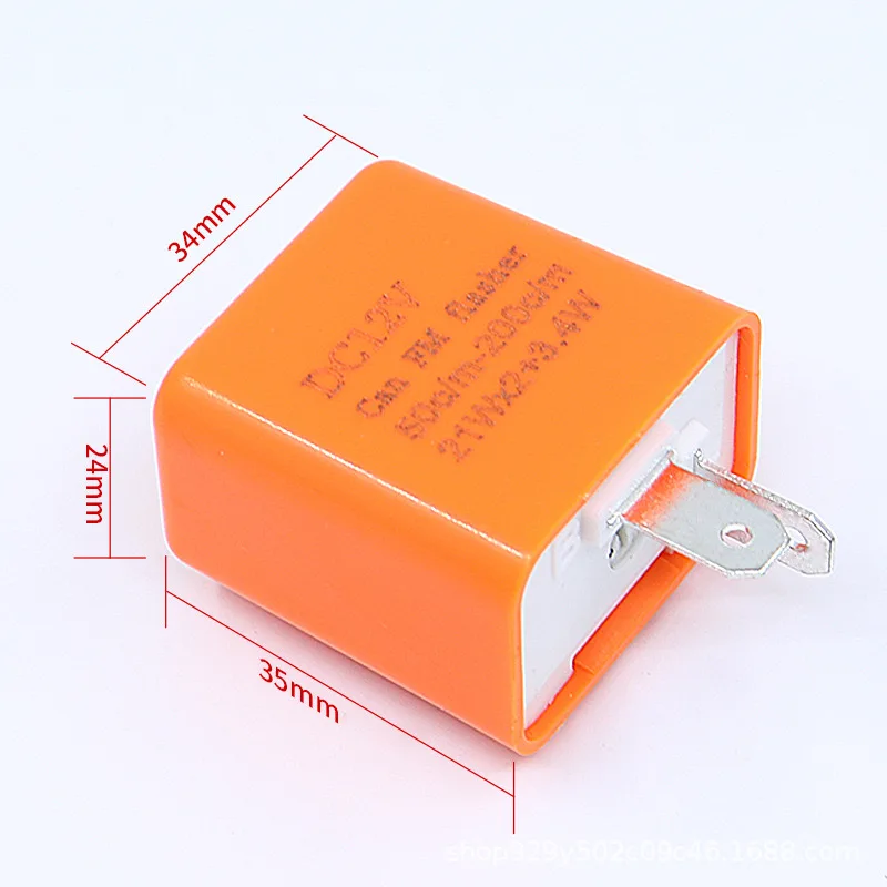 2Pin รถจักรยานยนต์ LED Flasher Relay ปรับความถี่ไฟเลี้ยว 12V ไฟกระพริบ Flasher Relay สําหรับมอเตอร์ไซด์ Accessorie
