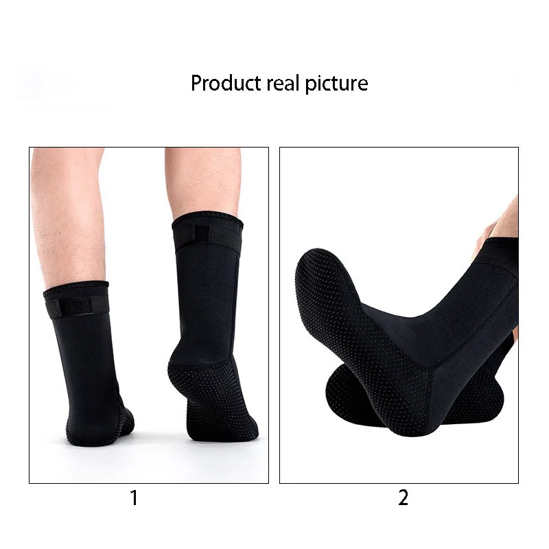Calcetines de buceo de neopreno de 3mm para adultos, botas cortas antideslizantes para natación y surf, calcetines elásticos para mantener el calor, calcetines de playa para pesca submarina