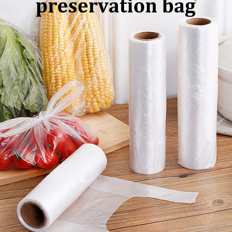 100PCS Vest Type Food Grade Thickened Breakpoint Storage Bag Refrigerator With Roll Household Disposable Hand 3 Sizes Optional