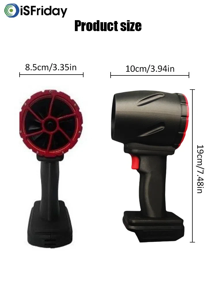 1100W Car Violent Air Blower Powerful Handheld Turbo Jet Fan High Speed 64mm Brushless Motor Thrust 1600g Car Wash Air Gun Dryer