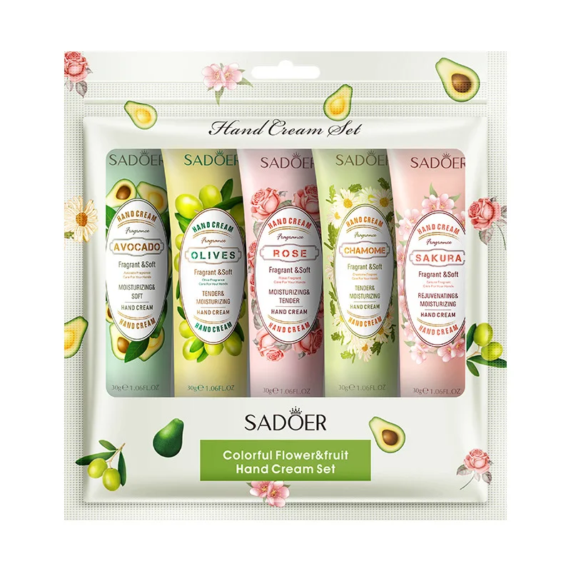 15pcs 아보카도 사쿠라 향기로운 핸드 크림 세트 모이스춰 라이징 리페어 안티 드라이 영양 핸드 스킨 케어 로션 세트 핸드 케어