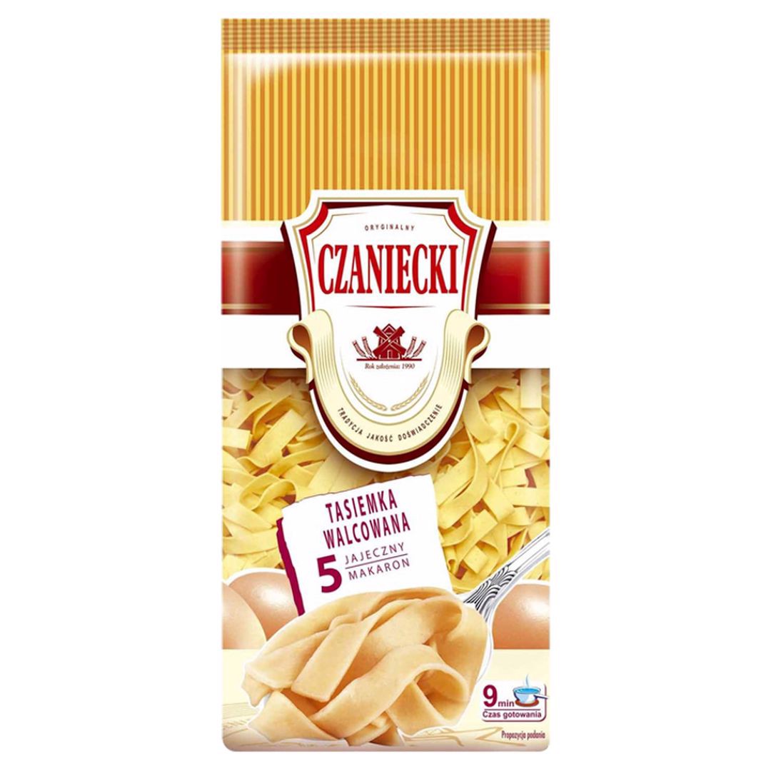 Czaniecki Makaron 5 jajeczny tasiemka walcowana 500 g