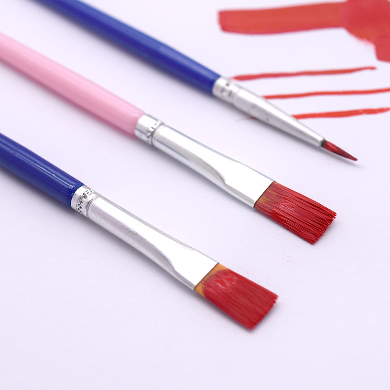 10 Cái/bộ Tinh Dầu Mỹ Tranh Bàn Chải Acrylic Tranh Vẽ Kỹ Thuật Số Trẻ Em Môi Trường Của Chổi Nylon Hàng Bút Văn Phòng Phẩm