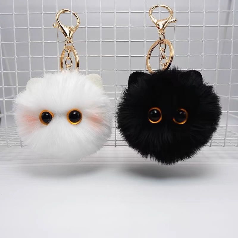 Nette Plüsch Katze Schlüsselbund Cartoon Puppe Spielzeug Anhänger Schlüsselring Für Frauen Mädchen Tasche Ornament Auto Schlüssel Kette Kinder Geschenke Zubehör