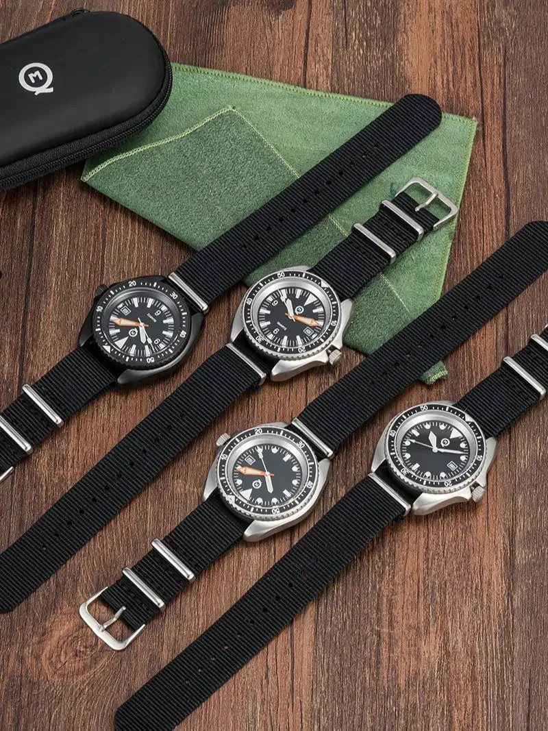 Reloj de buceo militar Cooper Submaster SAS SBS original de fábrica de 20 mm para hombre serie 300M 8016R