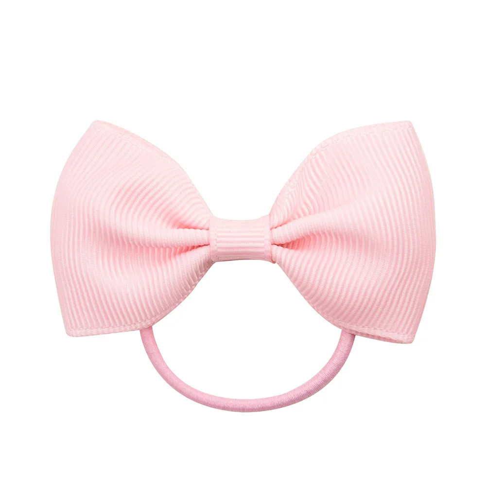 Lazos de cinta pequeños de 2,75 pulgadas con bandas elásticas para el cabello para niñas, coleta de Color sólido, lazos para el cabello, lazos, accesorios para el cabello