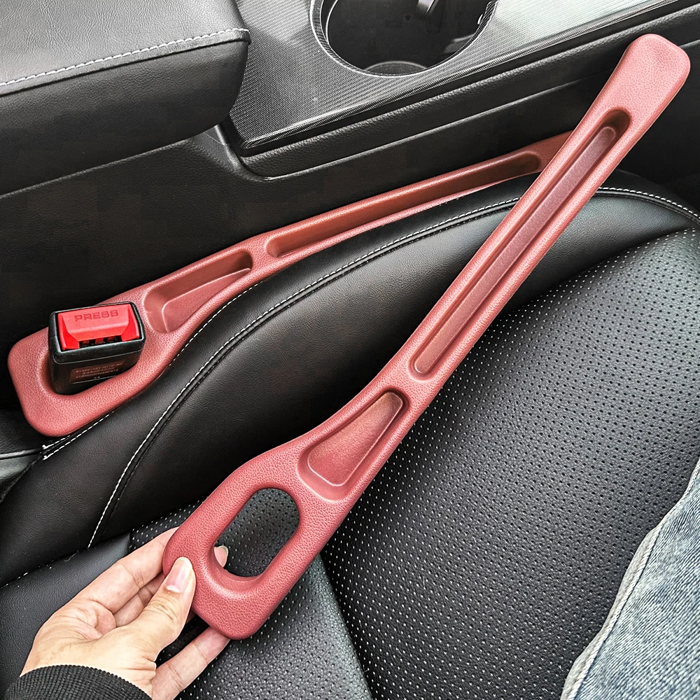 Tira de enchufe Universal para espacio de asiento de coche, relleno de huecos de coche con costura lateral, organizador de almacenamiento para espacio de asiento a prueba de fugas, decoración Interior, 1 par