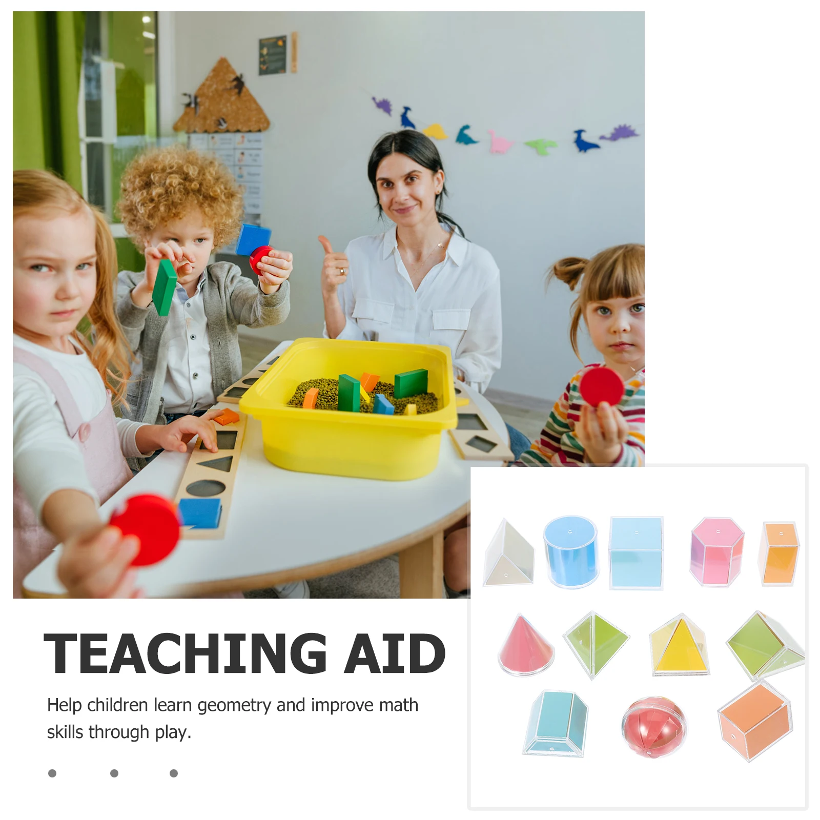 1 Set of Geometric Solids Geometry Manipulatives Geometric Blocks Counting Blocks Building Blocks 3d Shapes Geometric Solids