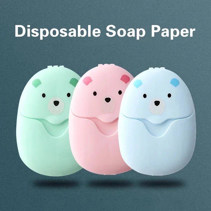 Disposable Cleaning Soaps Paper Portable 50pcs/Box Handwashing Soap Paper Safety Convenient Easy Use for Outdoor Activities
