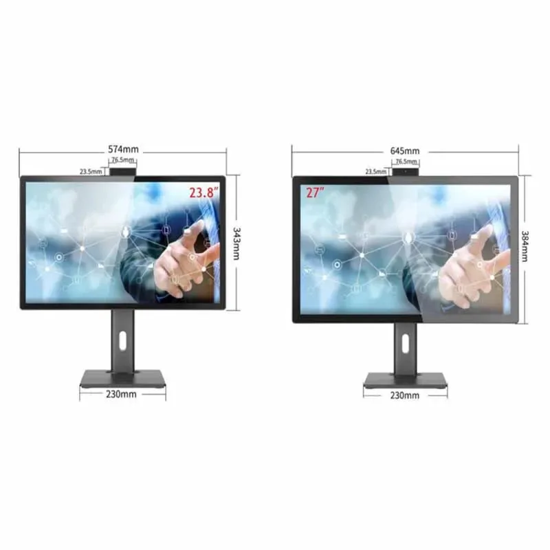 27 pulgadas Curve Core I3 I5 I7 I9 20 computadora para juegos pantalla táctil paralela escritorio todo en una PC