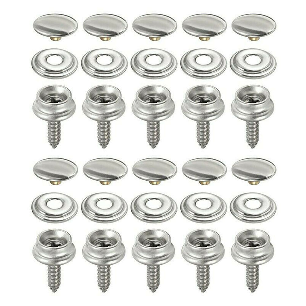 30 Cái/bộ Tích Tắc Dây Đồng Hồ Vải Capos Vít Lều Mềm Thuyền Vải Nắp Dụng Cụ Ổ Cắm Nút Xe Tán Phụ Kiện