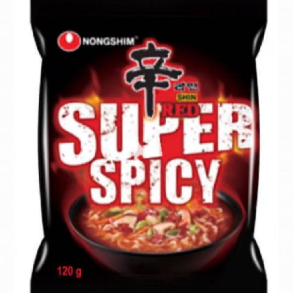 NONGSHIM, Extremely Spicy Ramen Instant Noodles, Pack of 5, 120g per pack