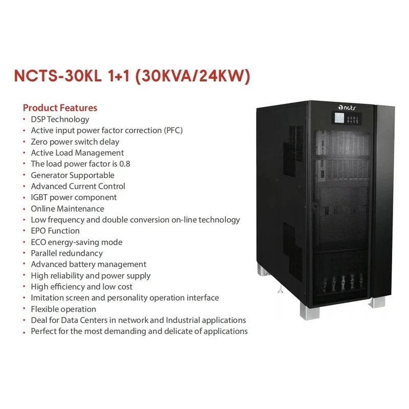 NCTS-30KL 1 1(30KVA/24KW) Low Frequency With Isolation Transformer Online UPS With Redundancy Parallel Function