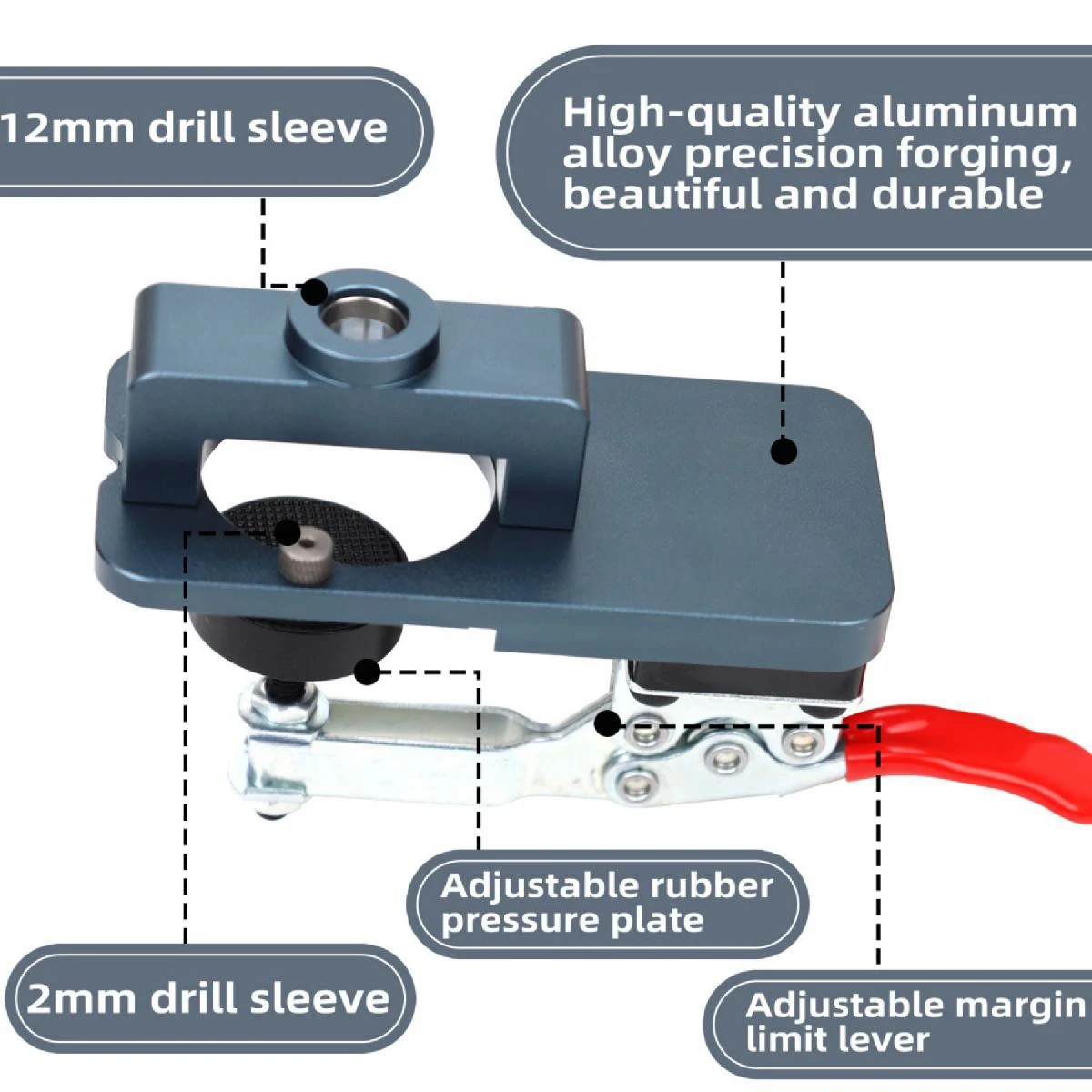 Woodworking Upgrade 35mm Concealed Hinge Jig Kit Hinge Boring Jig Drilling Guide Locator for Face Frame Cabinet Cupboard Tools