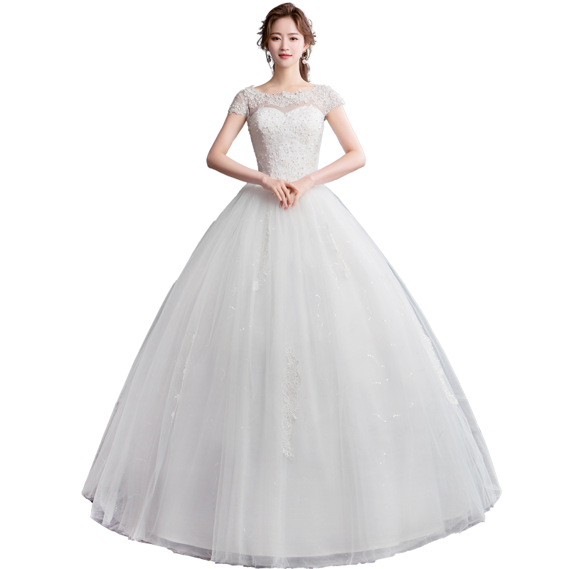 Ele Floor-Length Wedding Dr for plus Size Pregnant Brides Simple Chic High-Quali Sensation Faionable Lace Dr