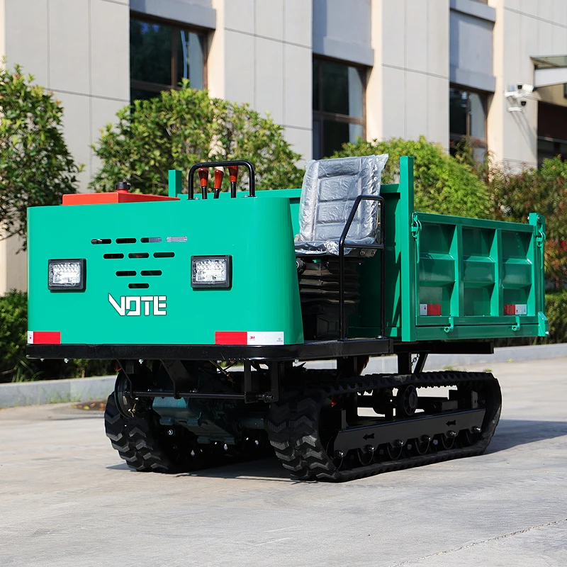 Chinese Mini Crawler Transporter  Manufacturer Farm And Garden Use  Asoline Tracked Dumper High Efficiency Hydraulic Dump Truck
