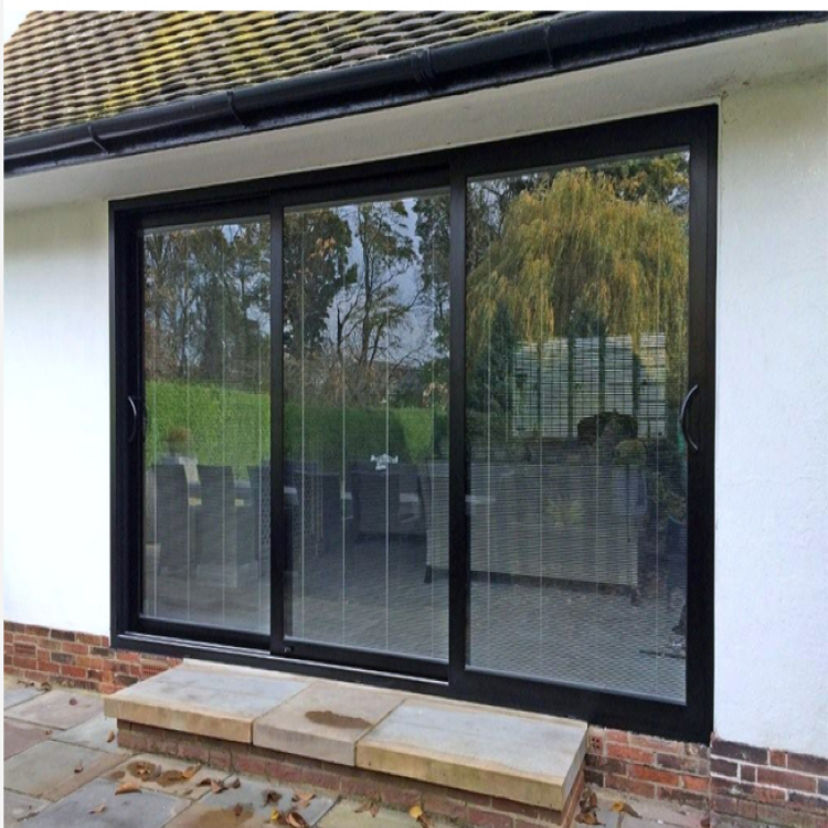 DN 열 브레이크 알루미늄 합금 슬라이딩 파티오 문짝 슬림 프레임 강화 유리 무거운 슬라이딩 문짝, 정원 발코니 장식
