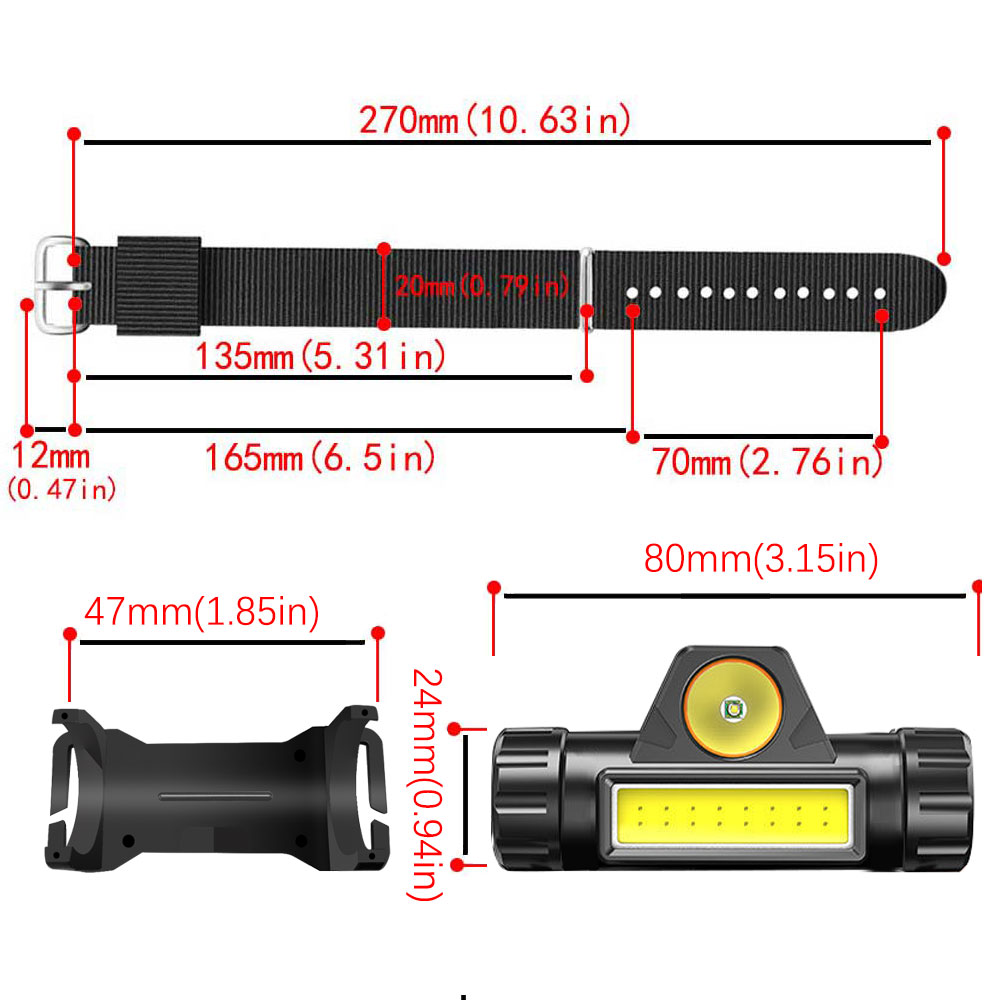Magnético led escurecimento portátil luz pulseira noite ciclismo correndo lâmpada de pesca pulseira lanterna