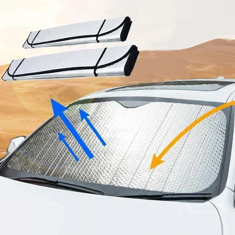 Auto Sonnenschirm Vorne und Hinten Innen Windschutzscheibe Sommer Sonnenschutz Wärmedämmung Fenster Sonnenschirm Innen Fenster Sonnenschirm