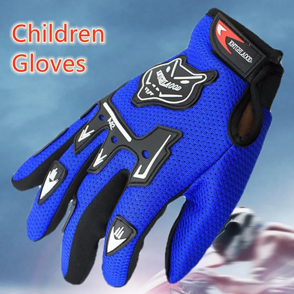 子供フルフィンガーオートバイ手袋子供男の子夏冬モトモトクロス革 Luvas バイク Guantes 子レーシンググローブ