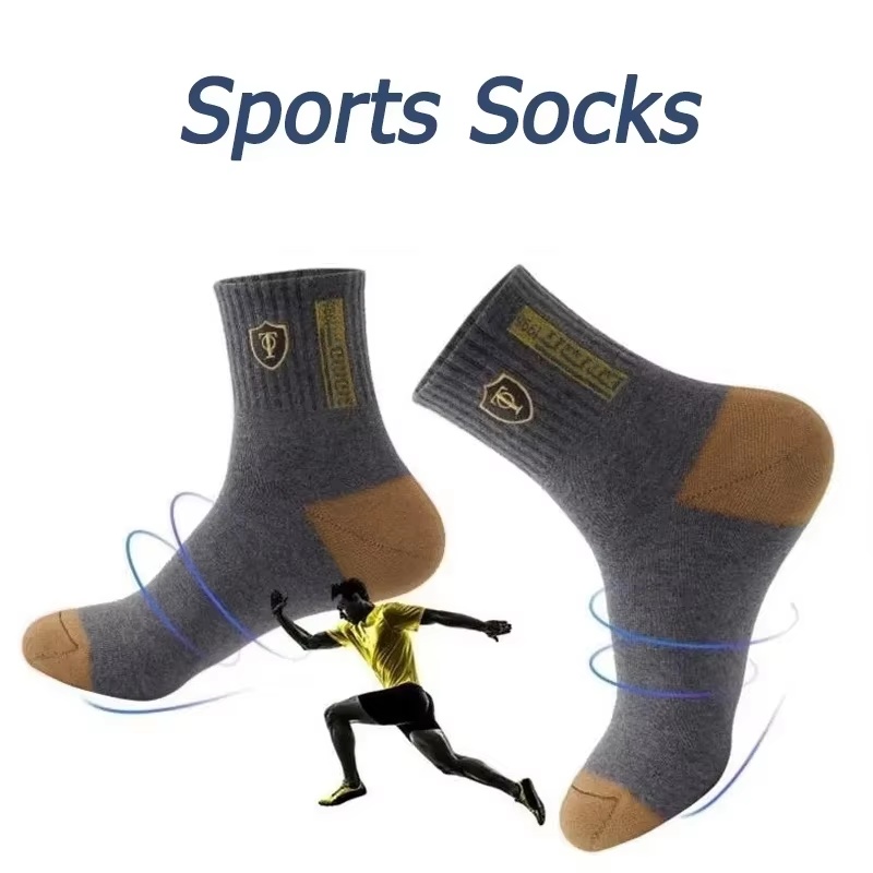 10 paia di calze sportive in cotone traspirante da uomo in fibra di bambù autunno e inverno calzini da uomo assorbimento del sudore deodorante business Sox