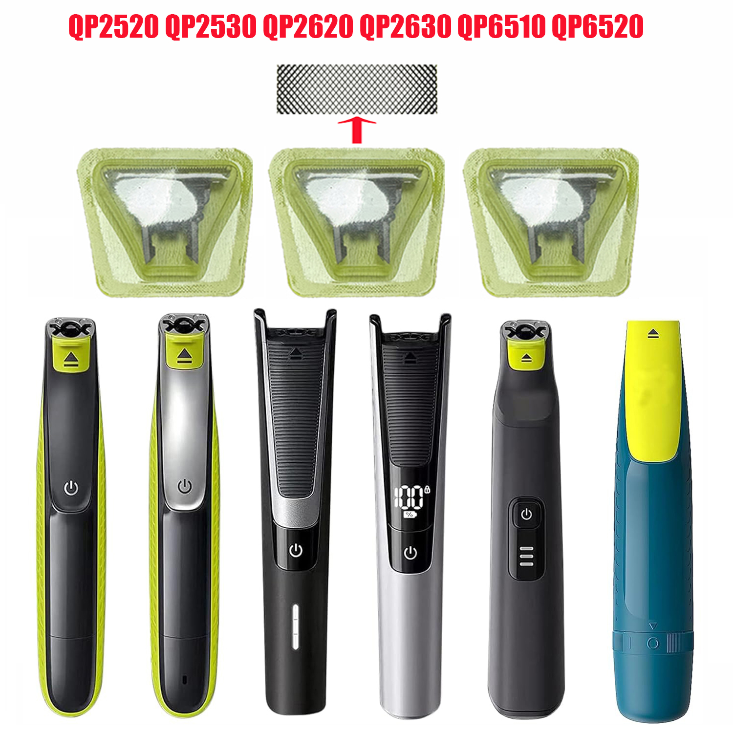 QP2520/QP2530/QP2630/QP6510/QP6520/QP2523용 1-10 Pcs 전기 트리머 면도기 교체 키트(한 블레이드 면도기용)