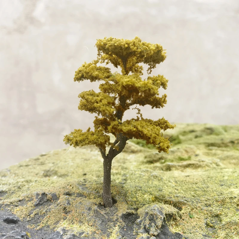 10/12/14/16cm Mountain field wire tree model army green military sand table landscaping scale model train railway layout